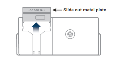 Sliding metal plate out of Genius Countertop