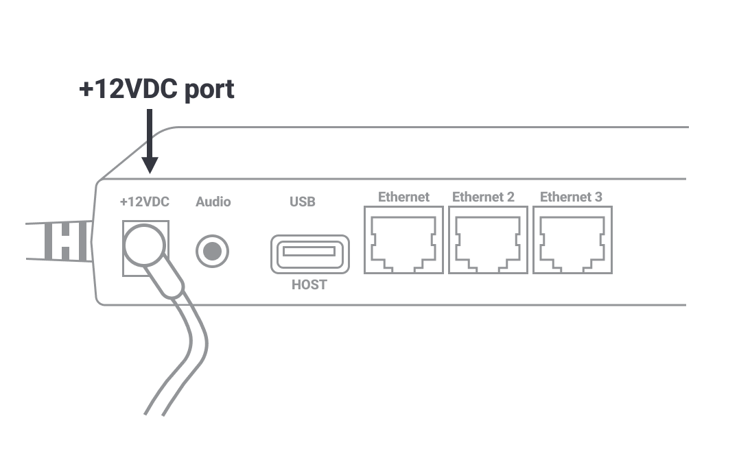 Inserting power adapter into Genius Countertop