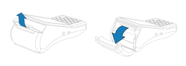 Opening the paper compartment of a Genius V400m