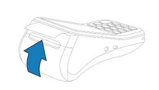 Unrolling a new roll of paper in a Genius V400m
